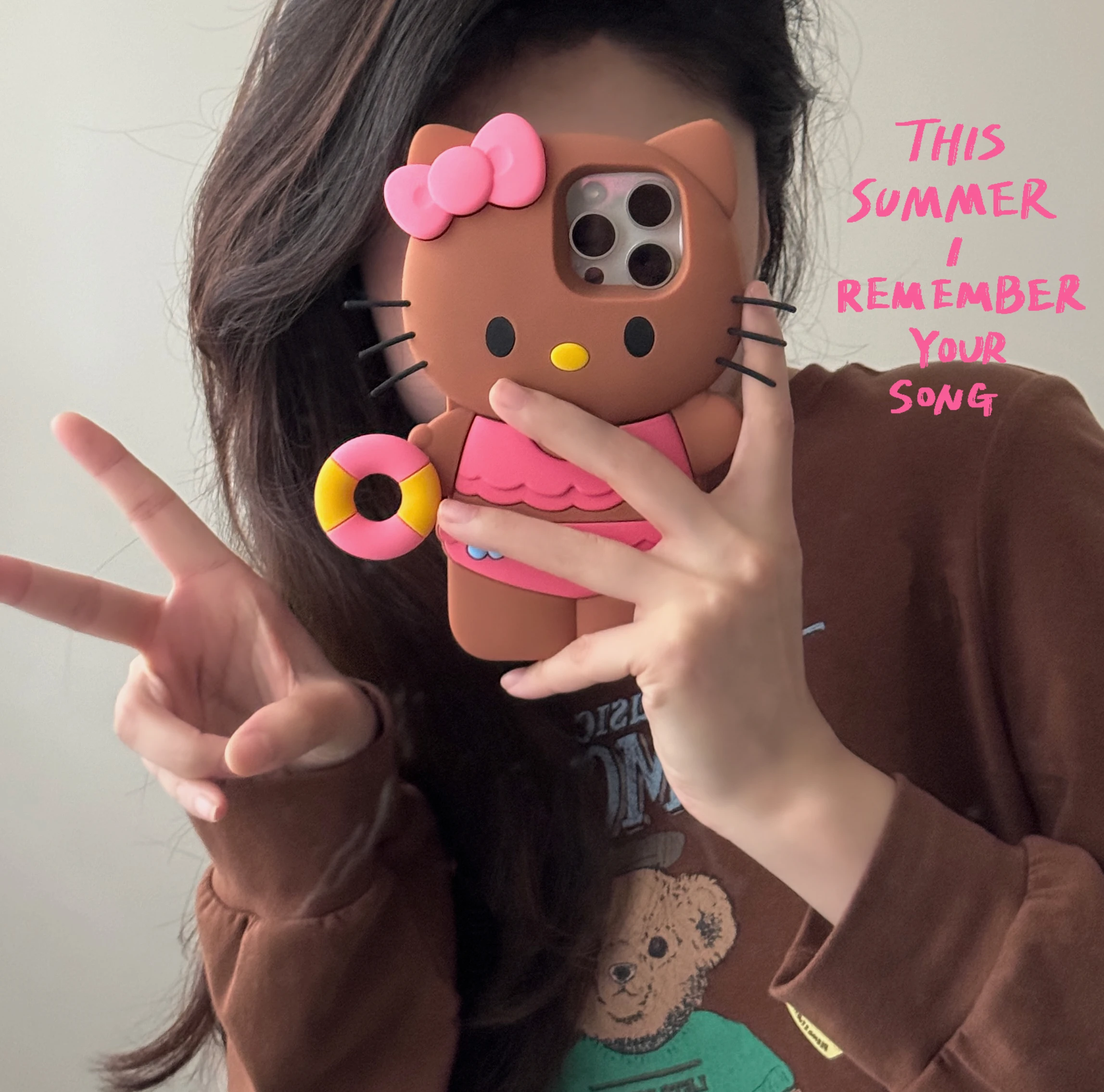 Cute Sanrio Hello Kitty 3D Stereoscopic Phone Case For IPhone 15 14 13 12 11 Pro Max Funny Summer Style Silicone Soft Back Cover