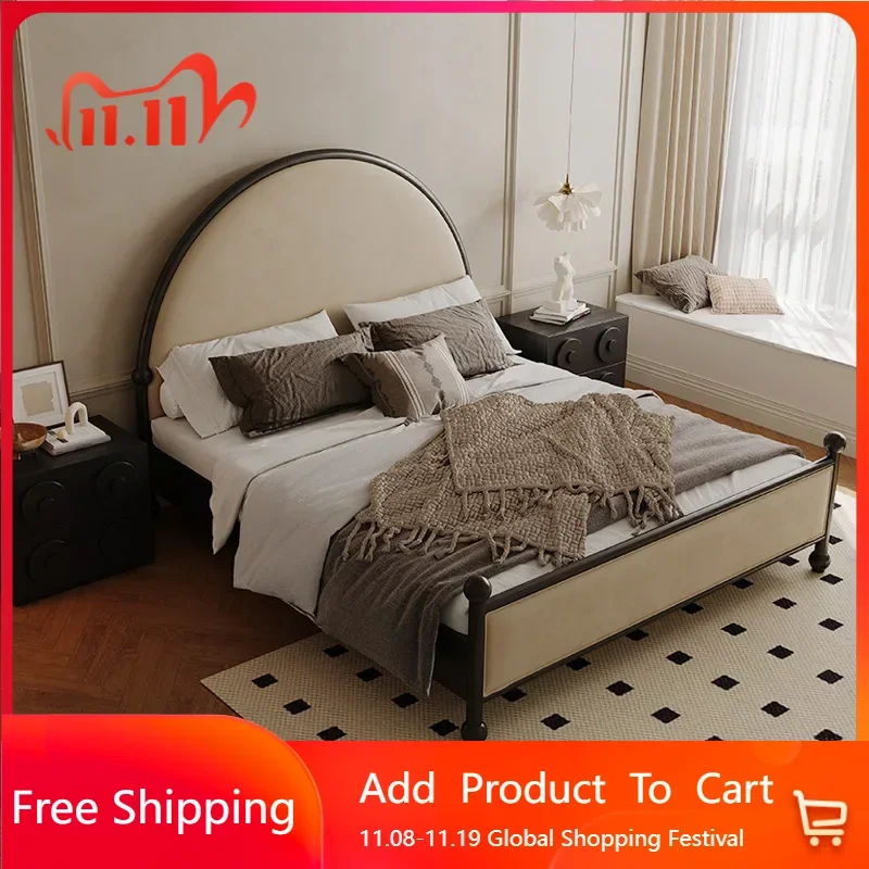 

Стильная европейская двуспальная кровать, деревянная скандинавская роскошная двуспальная кровать для дома, лофт, полноразмерная спальная мебель Cama, супружеская мебель для спальни