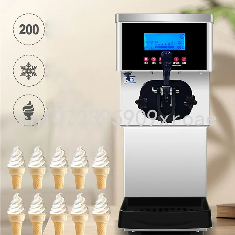 16-20L/H Desktop Soft Ice Cream Machine Commercial Ice Cream Maker Automatic Cone Machine Single Head Ice Cream Machine