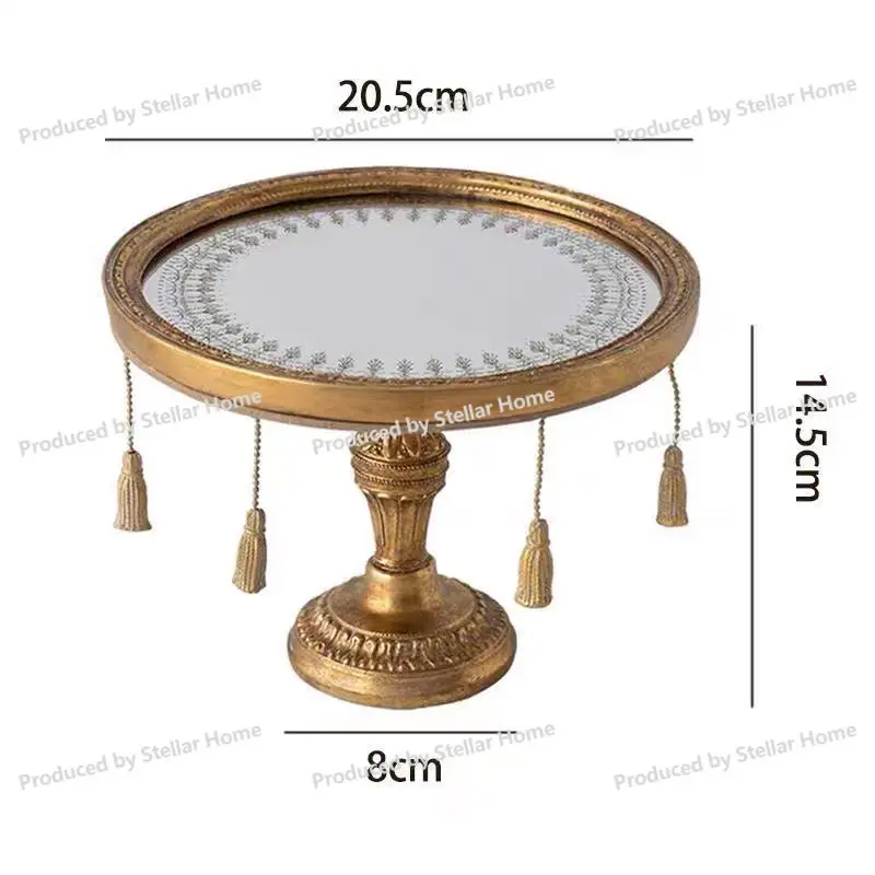 Nordic Mirror Pendant Tray Ornaments Ins Style Desktop Retro Old Palace Accessible Luxury Photo Nostalgia