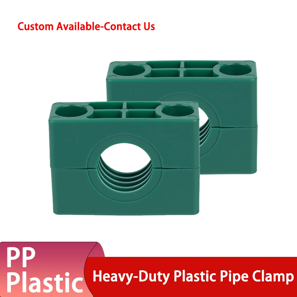 1Pcs OD 6/8/9.5/10-159mm Heavy‑Duty PP Plastic Pipe Bolted Clip Single Hole Standard Hydraulic Pipe Clamp Tube Fastener Durable