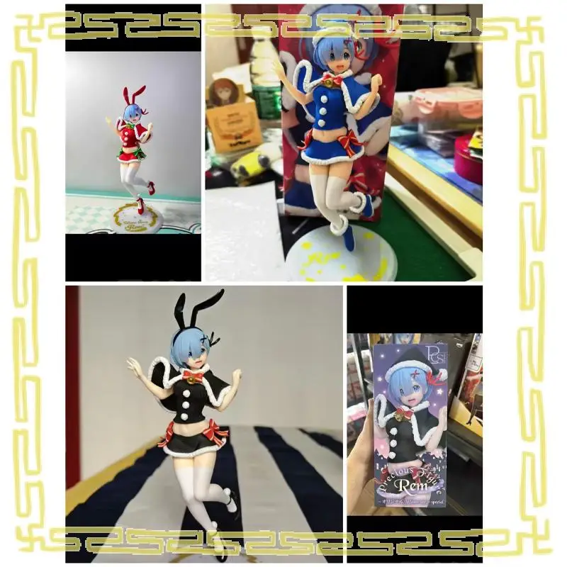 

Подлинная игрушка Taito Re Kara Hajimeru Isekai Seikatsu Rem, Рождественский подарок, кроличьи уши, новая и открытая аниме-фигурка, модель коллекционной игрушки