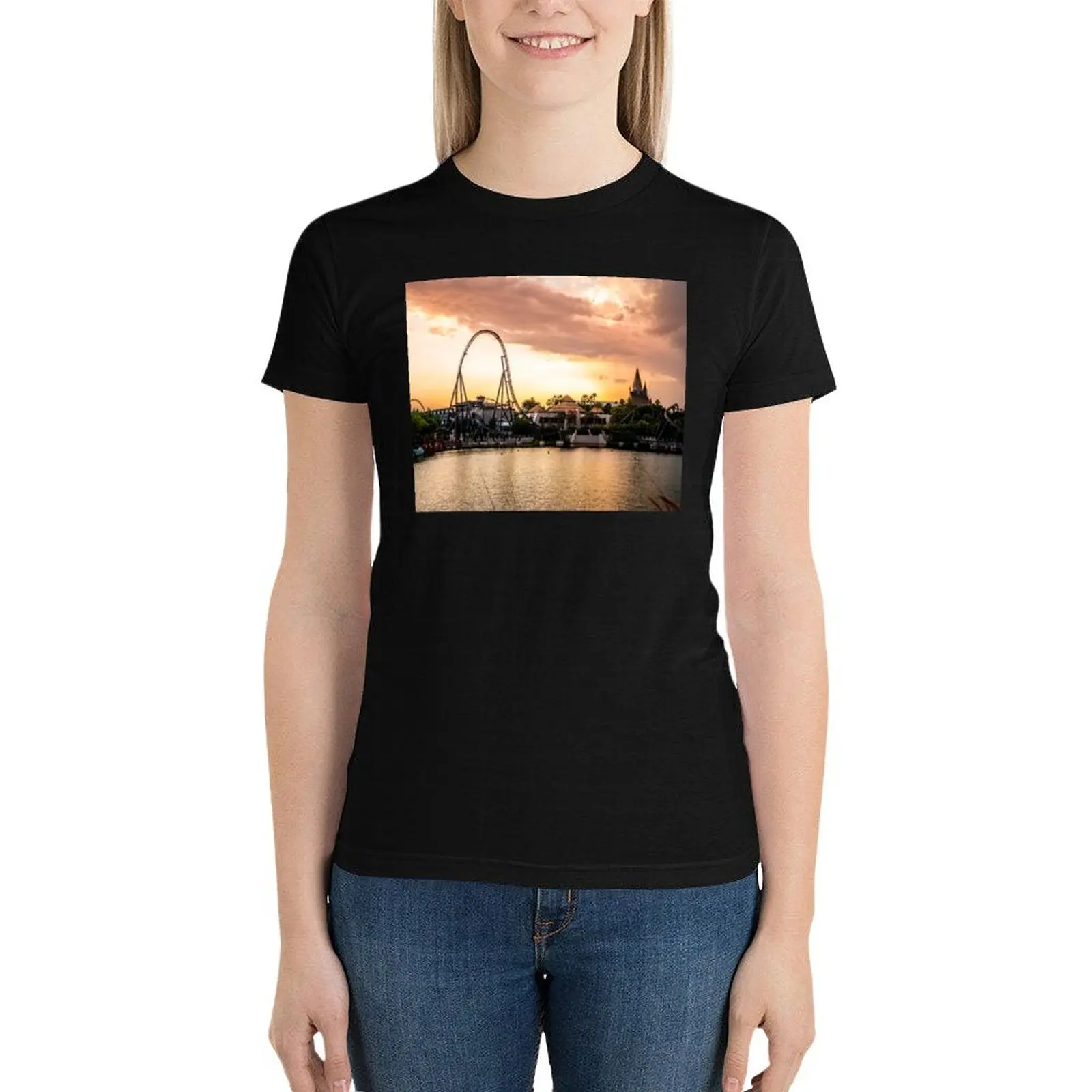 

Islands of Adventure at Sunset #2 T-Shirt oversized summer top Women's tops