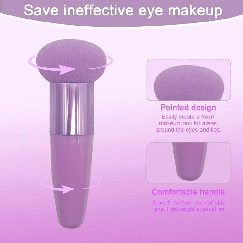 Spugna per trucco in silicone per il viso: soffio liscio a forma di proiettile per una miscelazione precisa della fondotinta, ideale per il glamour natalizio