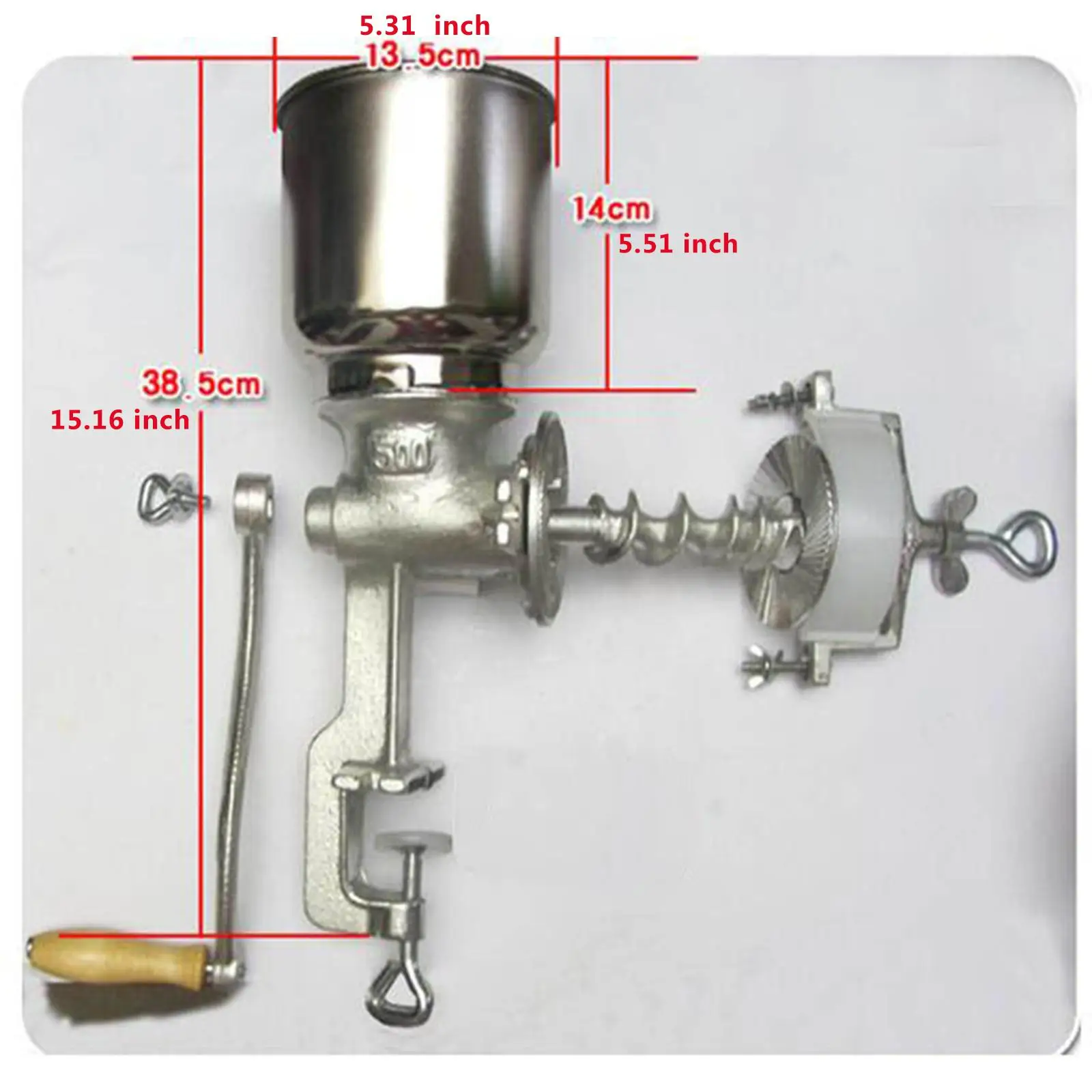 Corn Mill Machine Barley Spice Chickpeas Countertop Clamp Oats Bean Hand Crank Grain Mill Manual Iron Grain Mills Domestic Use