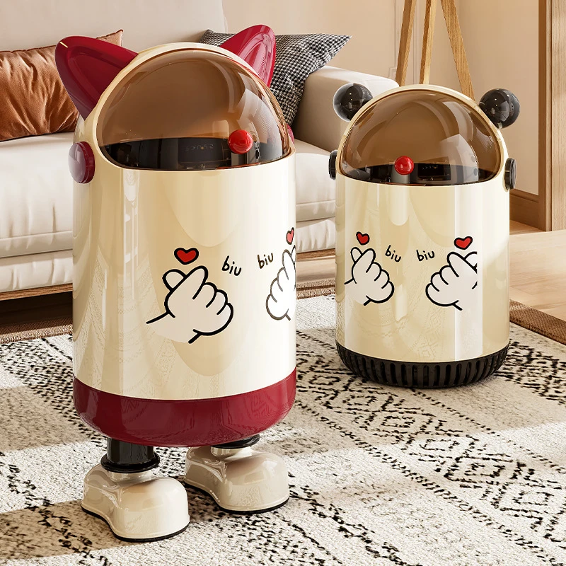 

Trash Can Household2025New creative cartoon wastebasket for living room , high aesthetic children's cute large storage bin