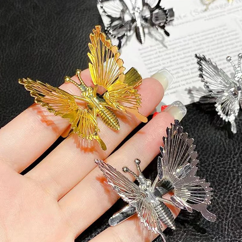 Moving Butterfly Tassel Hairpin Girl Retro Sweet Fairy Hairclips Side Clip Hair Tie Korean Fashion Hair Accessories