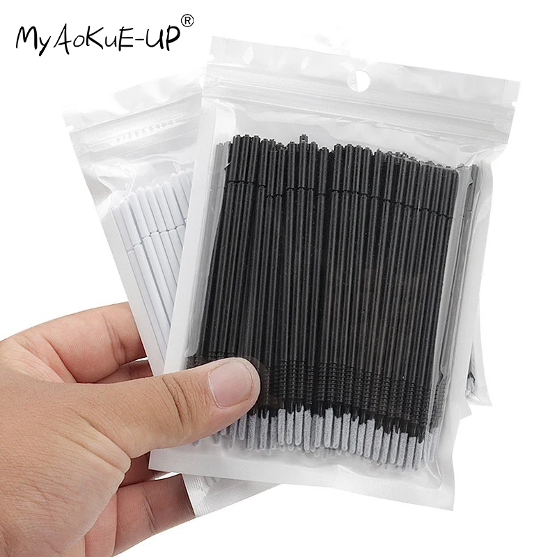 

100pcs Spiral Lashes Brushes Mascara Wands Microbrush Applicator Disposable Eyelash Extension 15 Colors Handle Makeup Tools