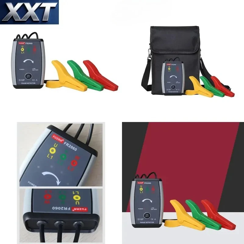 XXT Non-contact 3 Phase Sequence Tester Handheld Phase Meter For Cable Route Inspection And Power Circuit Detection