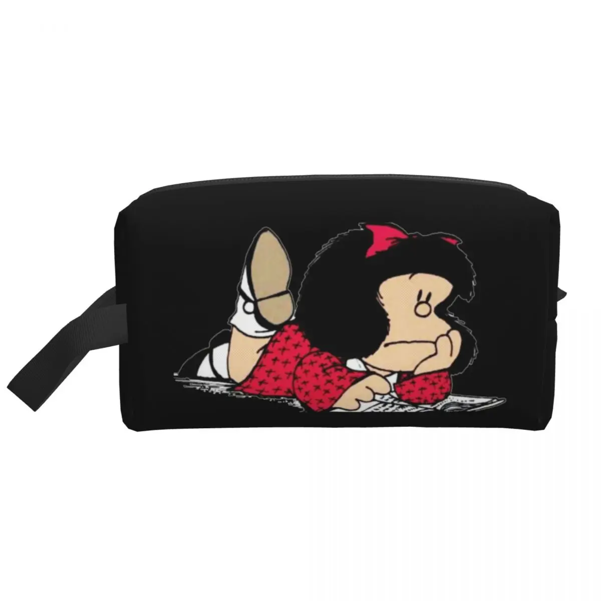 Custom Travel Mafalda Toiletry Bag Argentine Cartoon Quino Comic Makeup Cosmetic Organizer for Beauty Storage Dopp Kit Case