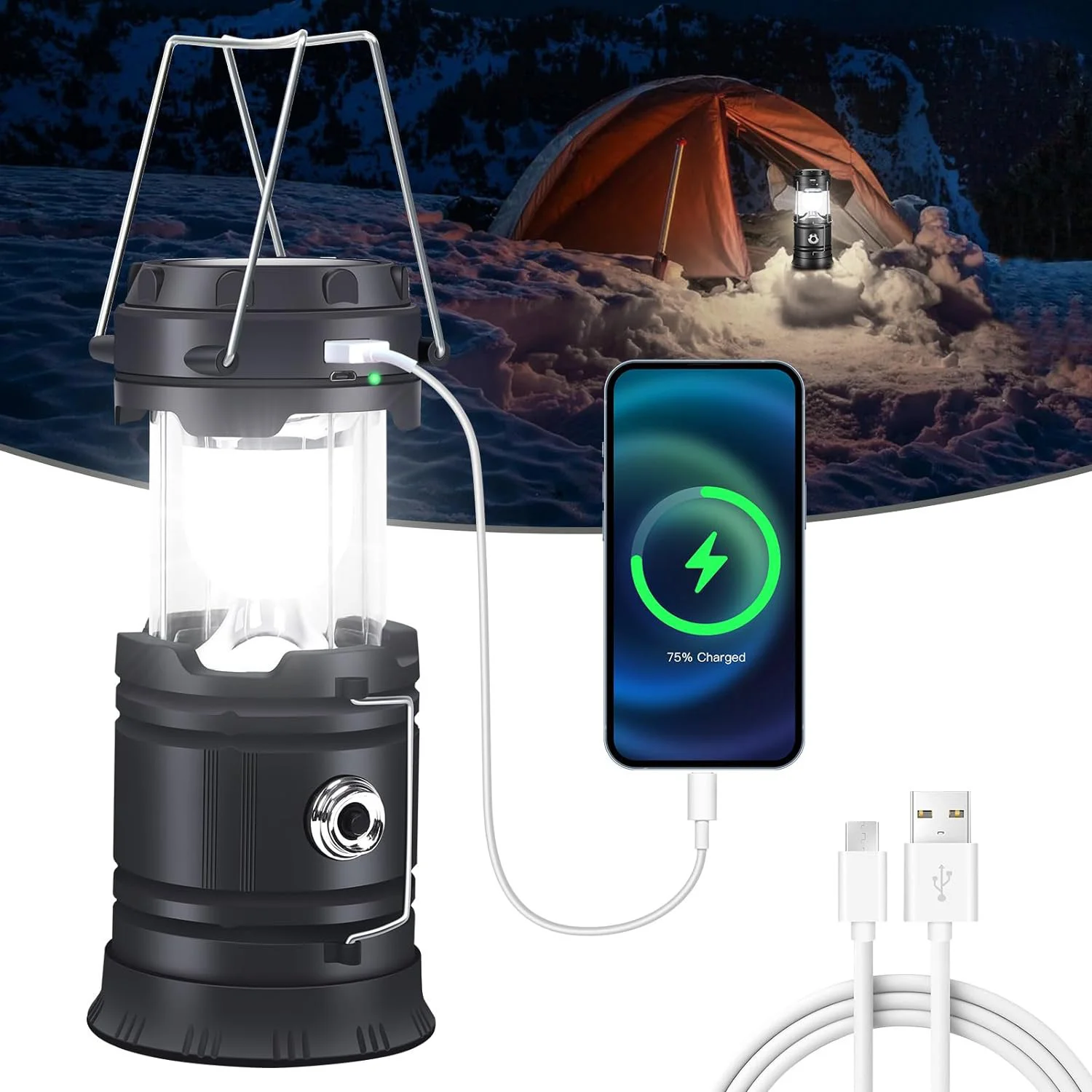 Solar Portable Handheld Campin - Camping Solar Lantern recension och pris