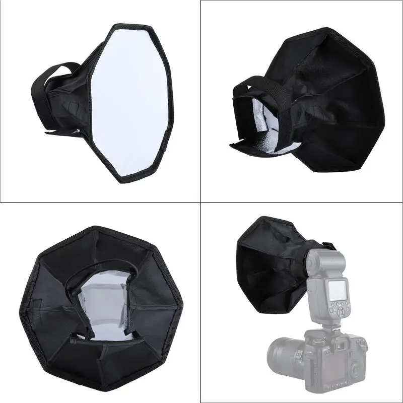 كاميرا Speedlight قابلة للطي ضوء فلاش Softbox ، غطاء خفيف ناعم ، مناسب لمعظم الكاميرات ، محسن ، صورة فلاش ، ثماني الأضلاع