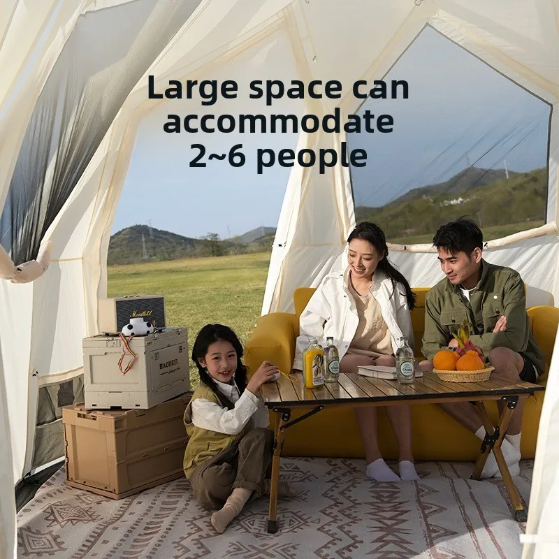 Camping tent canopy with air pump automatic inflatable tent