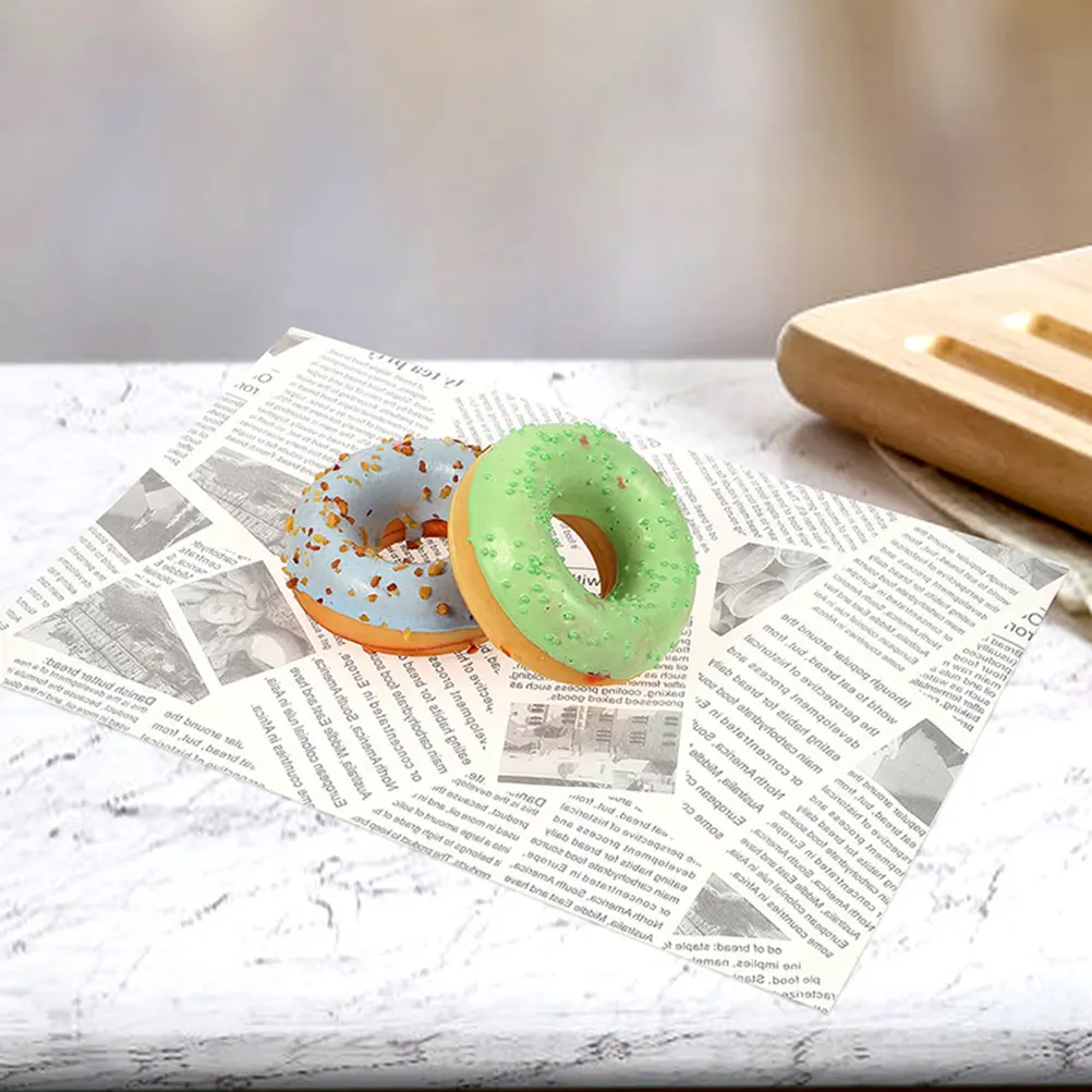 120 Hojas de Papel Antigrasa para Envolver Alimentos, Papel Multifuncional para Sándwiches, Papel para Envolver Papas Fritas, Suministros para Hornear, Esencial para Bodas y Fiestas