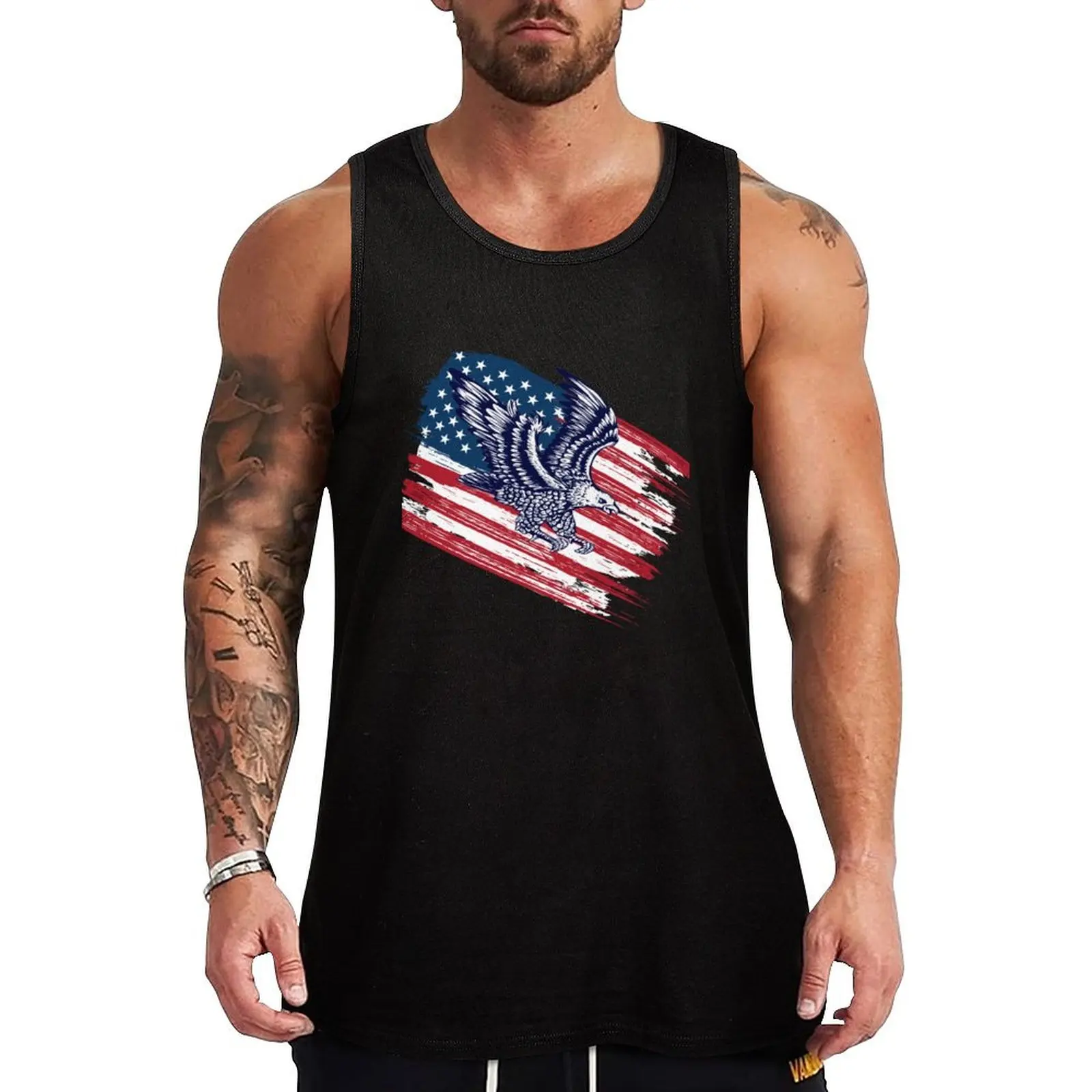 

flag united states Tank Top summer Men's tops sleeveless t-shirts for men