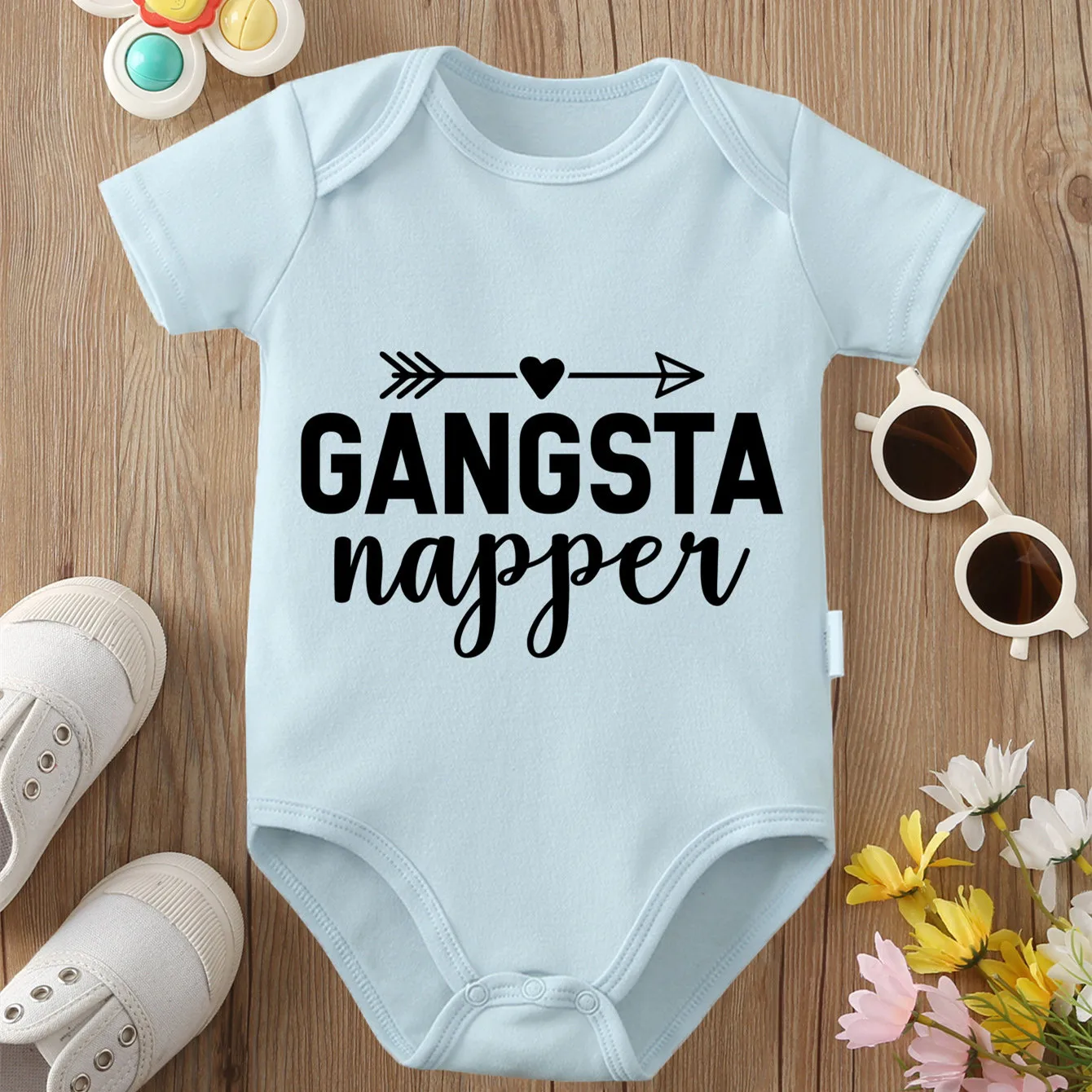 

Боди Gangsta Napper из 100% хлопка, мягкая детская одежда, лучший подарок для малышей, комбинезон для детей от 0 до 12 месяцев, милый комбинезон для новорожденных