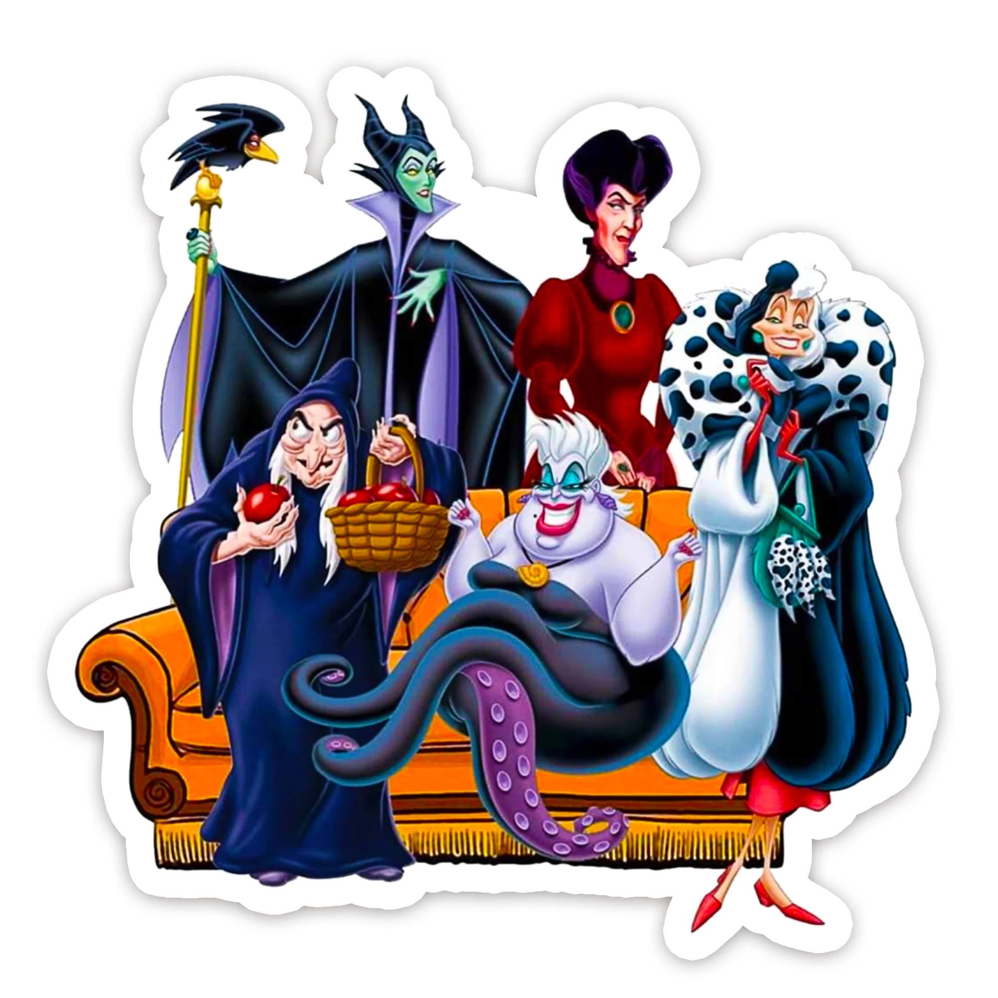 Disney Villains 5pcs/lot Planar Resin Flatback Craft Supplies Cabochon Scrapbook DIY Hair Bow Bag Material Acrylic