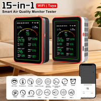 15-in-1 Air Quality Monitor WiFi Smart Tester CO/CO2/HCHO/TVOC//PM0.3/PM1.0/PM2.5/PM10/Temperature/Humidity APP Control Detector