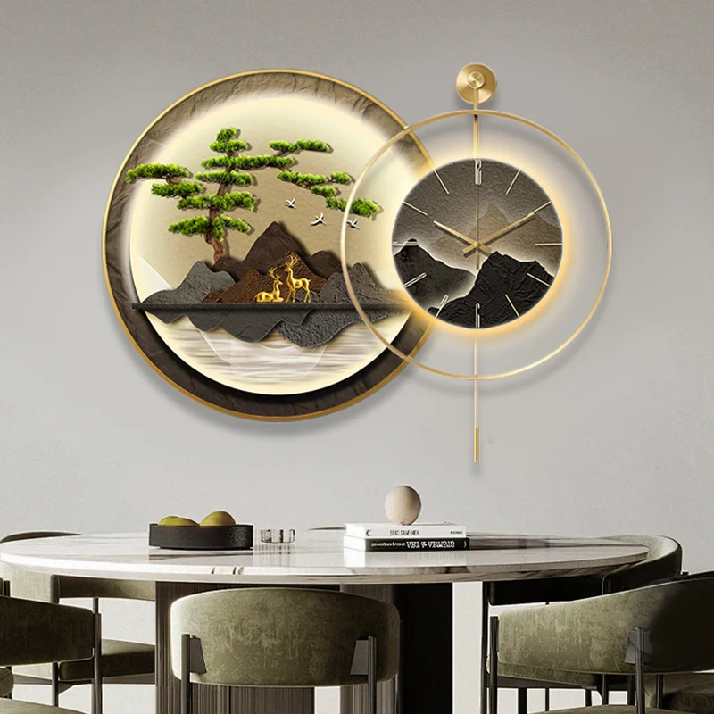 Design Restaurant Wall Watch Minimalist Fashion Wall Clocks Art Mural Luxury Aesthetic Pared Living Room Decoration