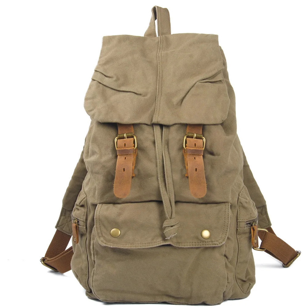 

Casual Canvas Backpack for Men Women Korean Style Large Capacity Travel School Bag Rucksack