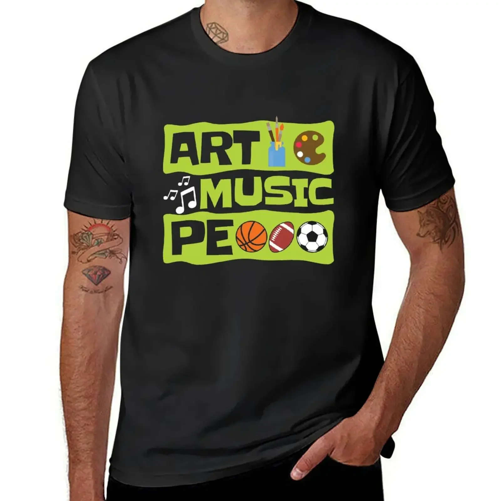 

Art Music PE T-Shirt oversizeds custom shirt shirts graphic tee t shirt men 100℅ cotton