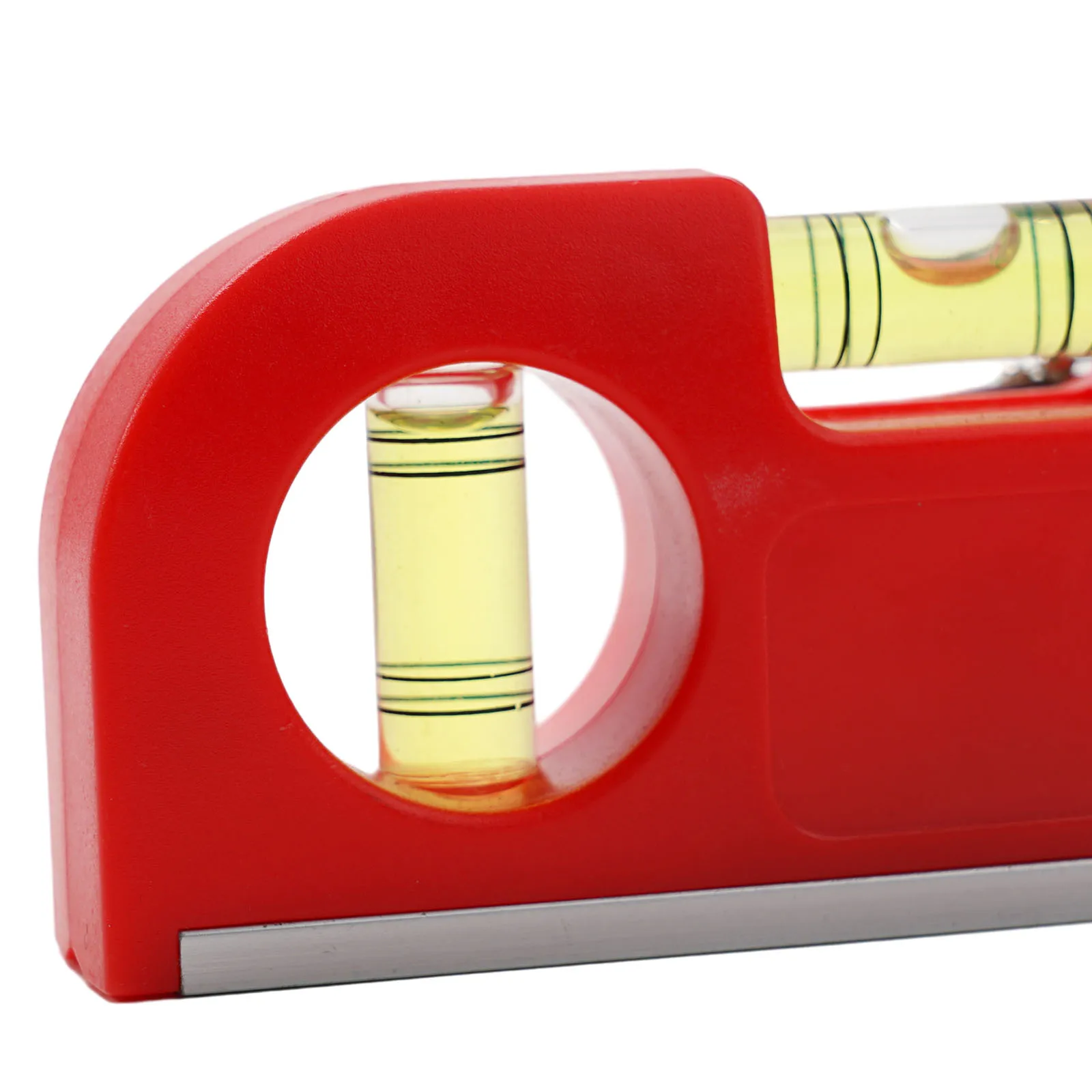 for mini Key Chain Leveler Red Vertical With Metal Chain Hook 1Pc 2In1 3.34x1.81x0.78in Aluminum Alloy+ABS Brand New
