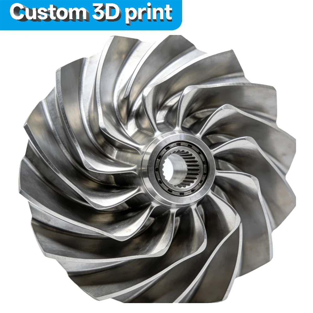 

Custom 3D-Printed Metal Impellers, Gears, Turbochargers, Fan Engines, and Fluid Equipment Fan Wheels—Precisely Replicating Compl