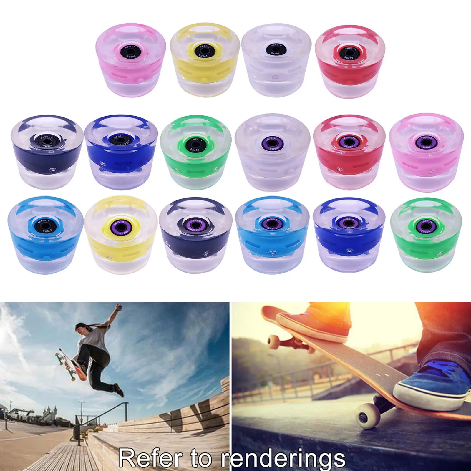 

4pcs 70x50mm Skateboard Wheel for PU Wheels Soft Resistant Longboard