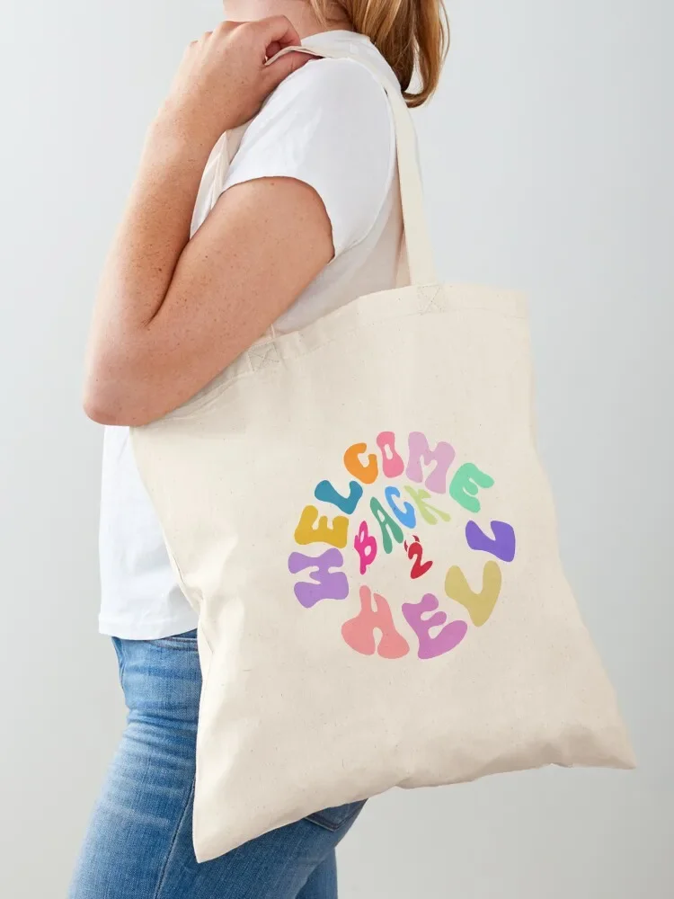 Welcome Back 2 Hell Logo Tote Bag tote the Canvas