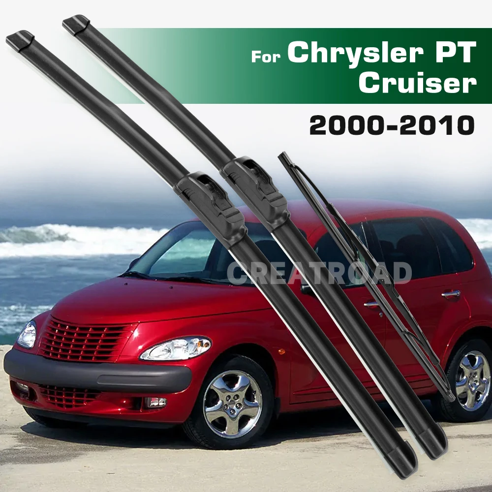 

GREATROAD Wiper LHD&RHD Front & Rear Wiper Blades Set For Chrysler PT Cruiser 2000 - 2010 Windshield Windscreen Window Brushes