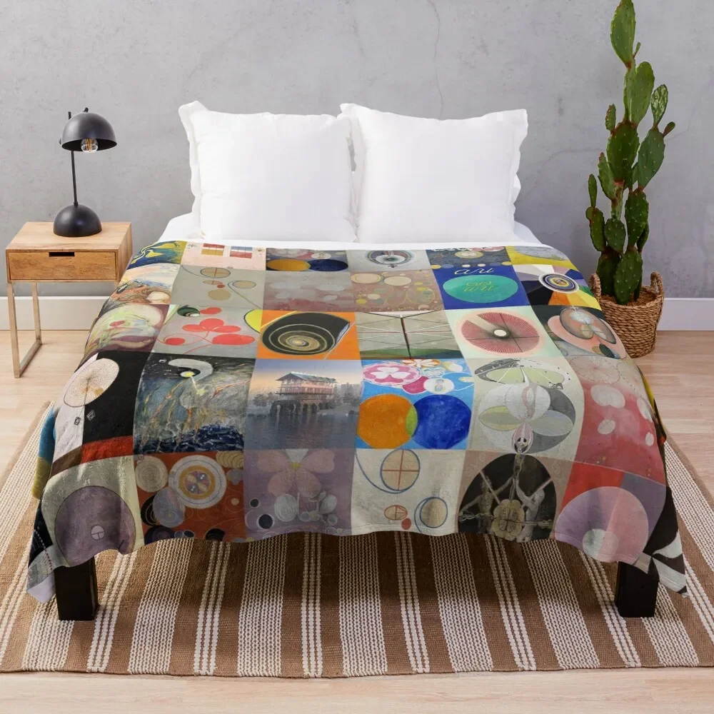 

Hilma af Klint Throw Blanket Flannel Fabric For Sofa Thin Sofa Quilt Blankets