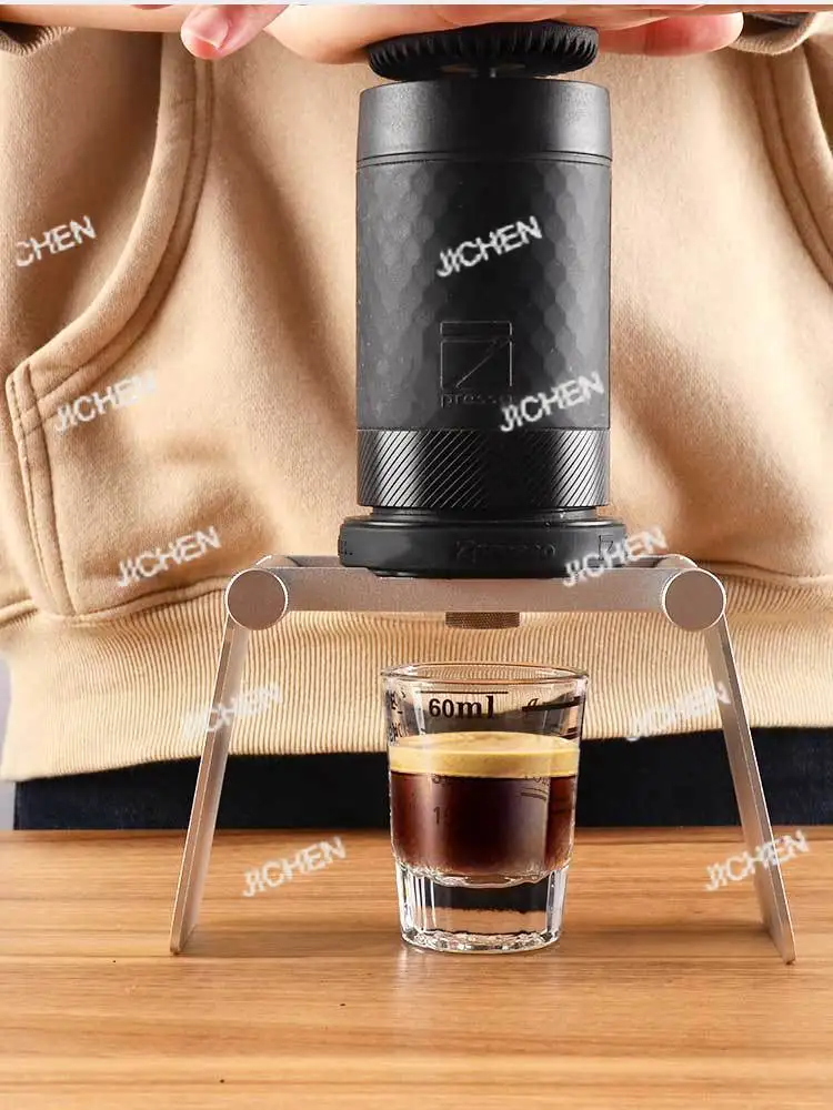 

Neu hand-pressed coffee machine folding rack Italian small mini portable coffee hand-brewed filter cup portable aluminum alloy b