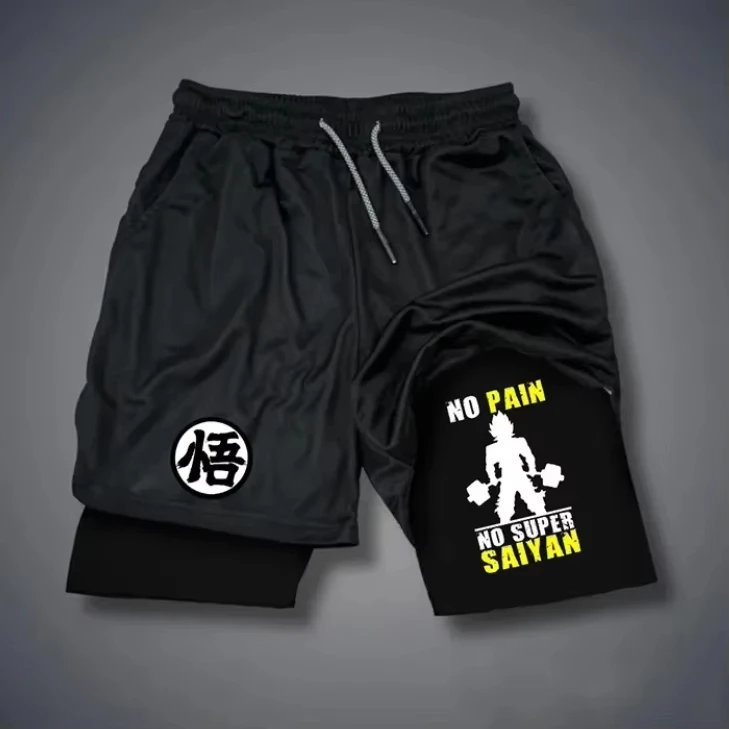 2025 New Y2k Men Oversized Dragon Ball Z Men's Shorts Streetwear Anime Cooperation Summer Casual 2025 Summer