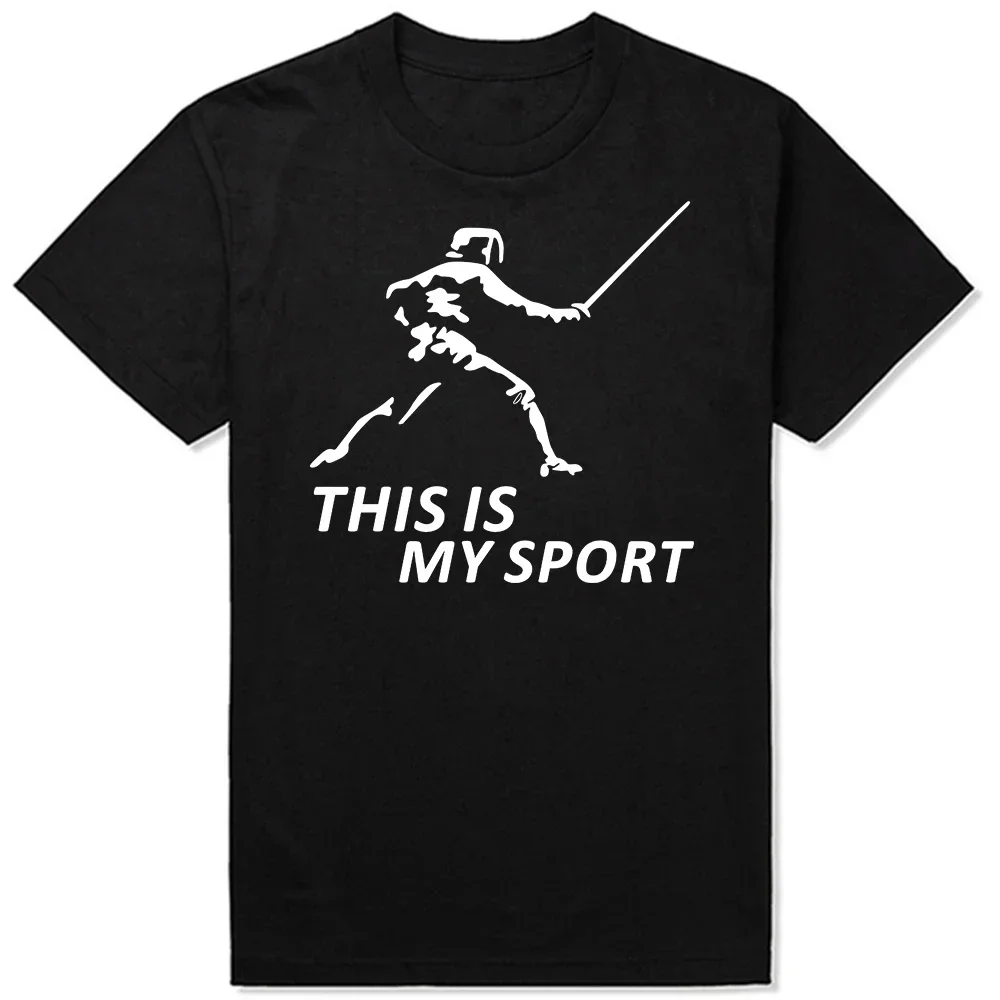 Funny Fencer Fencing Adult Clothes Tops T Shirts Summer Graphic Cotton Streetwear Short Sleeve Gift Idea for Christmas T-shirt