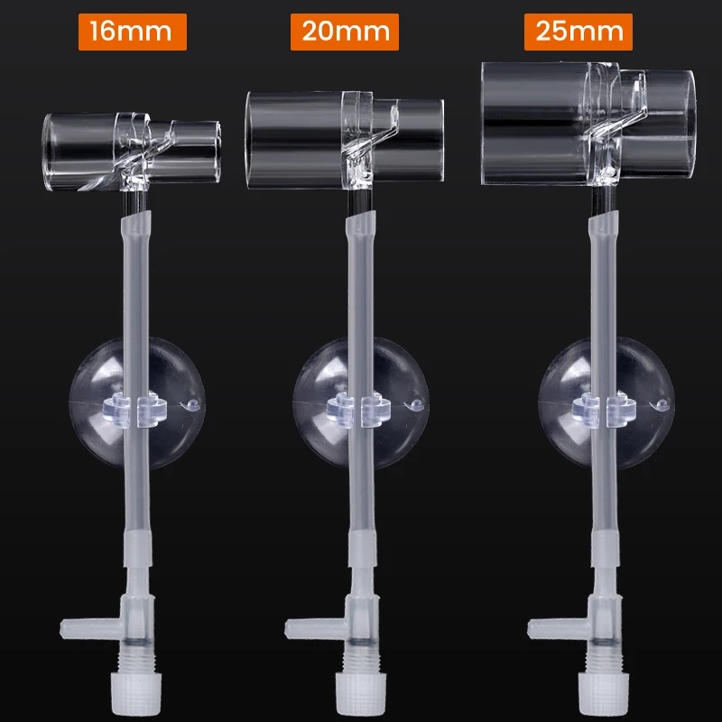 25/20/16mm Acrylic Clear Aquarium Fish Tank Filter Water Increasing Oxygen Nozzle Aquarium Oxygenation Connecting Accessories