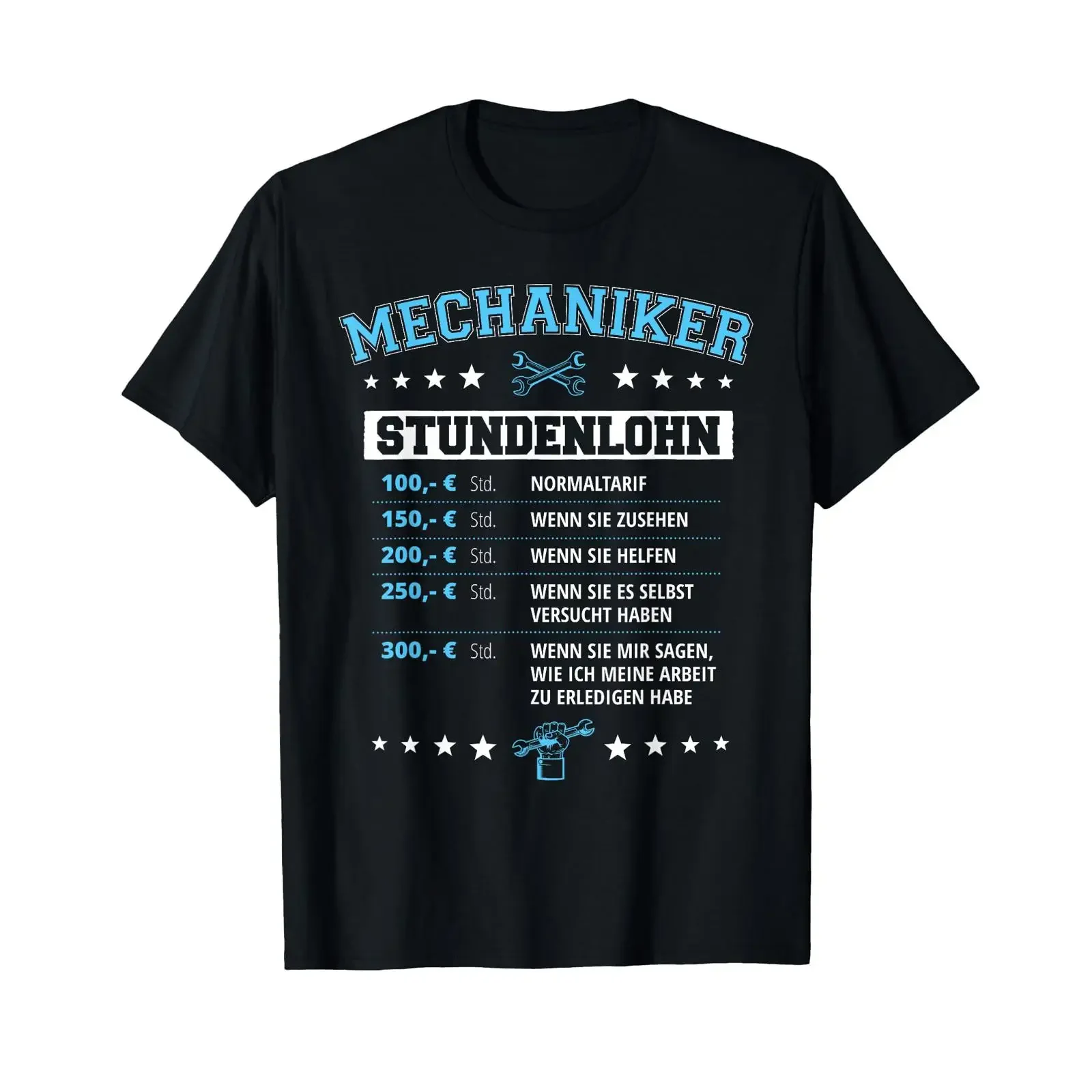 Mechanic hourly wage car mechatronics technician T shirt vintage Washed graphic streetwear Unisex homme Breathable Comfortable
