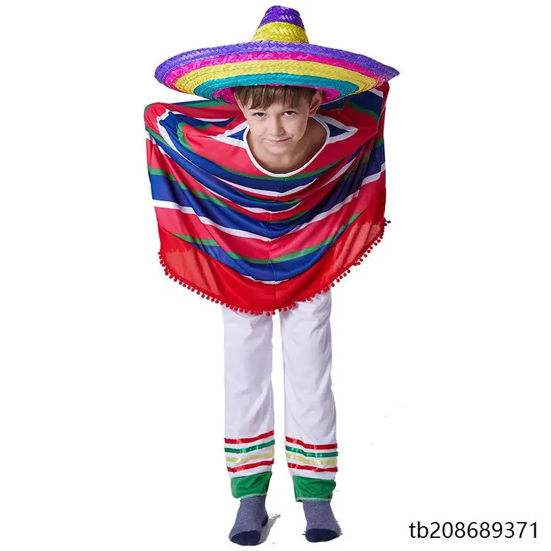 loween Ethnic Sle Cosplay Costume with Hat Children's Performance Clothes Coat And St Hat National Sle