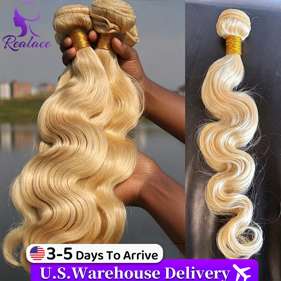 15A 613 Body Wave Blonde Bundles Human Hair Unprocessed Brazilian Virgin Hair Bundles 24 26 28 30 Inch Bundles Human Hair 613 Blonde Bundle Versatile Styling For Women