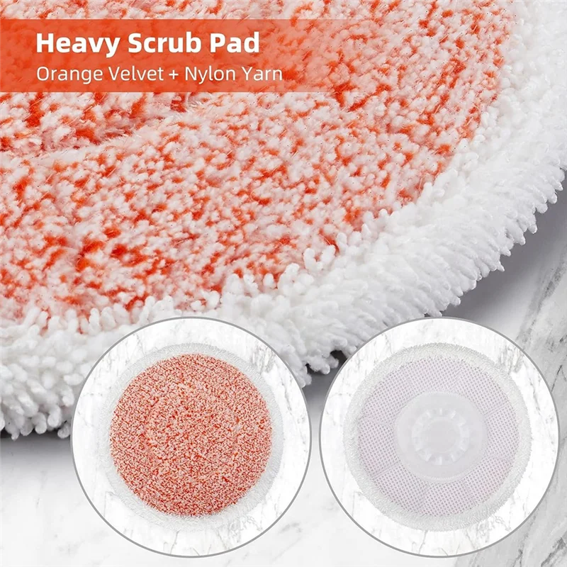 12 Pack Heavy Scrub Steam Mop Pads for S7000AMZ / S7001 / S7201 Steam Mop,Steam and Scrub Cleaning Pads