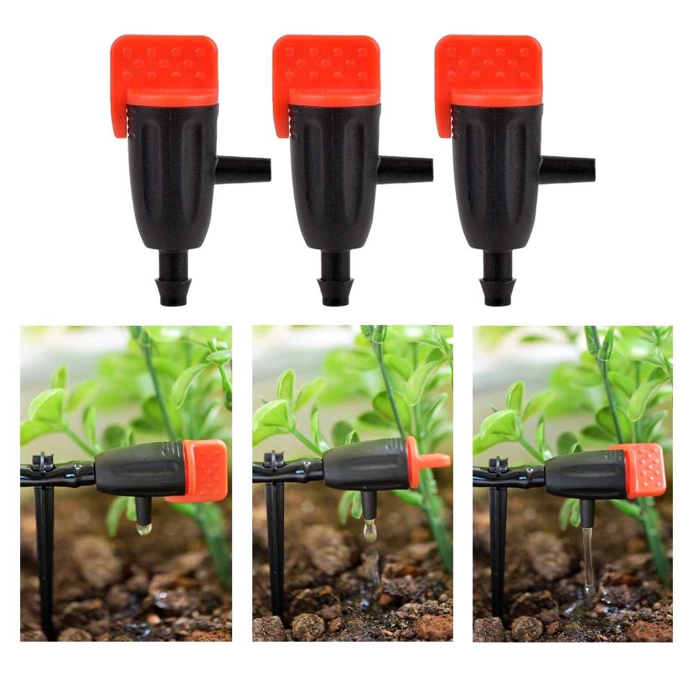 5-50Pcs Adjustable Irrigation Drippers Sprinklers 1/4'' Emitter Dripper Micro Drip Irrigation Sprinklers For Watering System