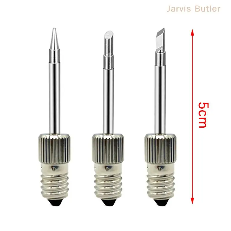 Welding Soldering Tips USB Soldering Iron Head Replacements Threaded Soldering Tip Fits For E10 Interface Soldering Iron