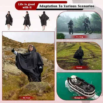 三合一戶外雨衣帶帽袖防水雨披摩托車雨罩露營健行雨衣帳篷 12 最佳銷售 雨衣 - №12
