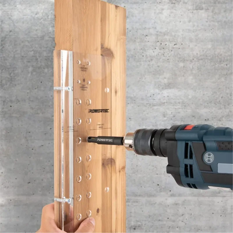 Shelf Pin Drilling Jig with 1/4 Inch Self Centering Bit, 100-PC 1/4