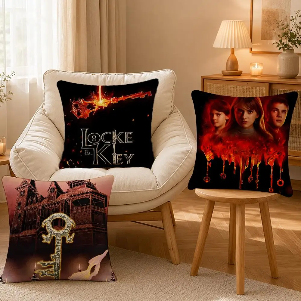 TV Locke And Key Supernatural Cushion Cover Personalized Short Plush Soft Bedroom Sofa Home Decor Gift