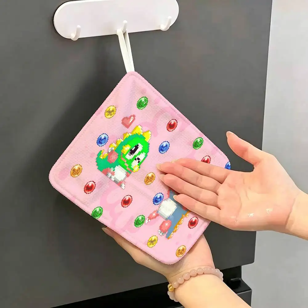 Game Bubbles B-Bobble Polyester Cotton Hand Wiping Towel, Hanging Towel, Quick Dry for Kitchen Bathroom Daily Supplies
