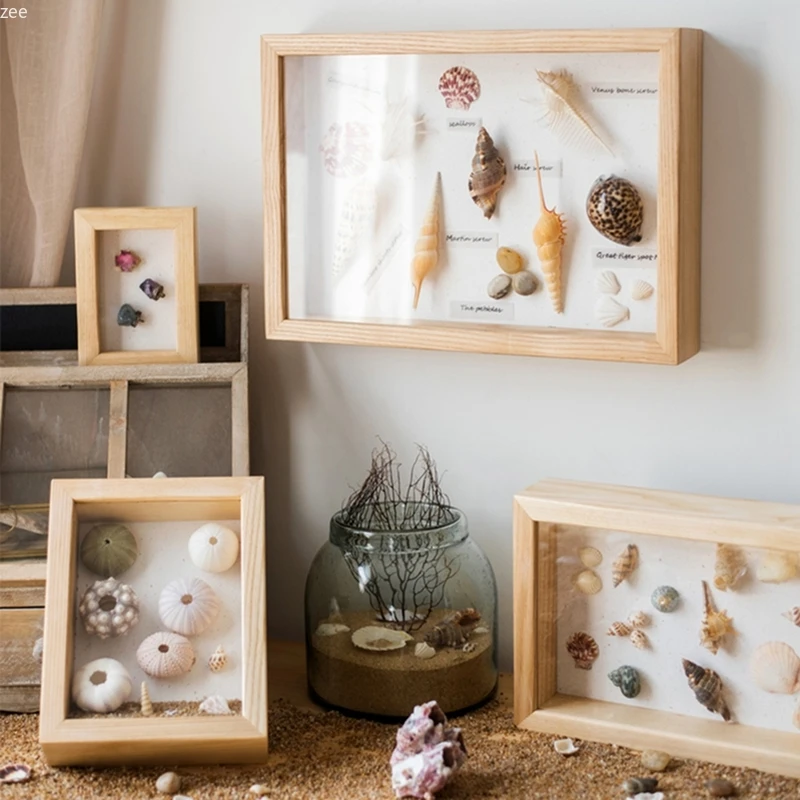 DIY 3D Dried Flower Photo Frames Specimen Stand for Home Decor