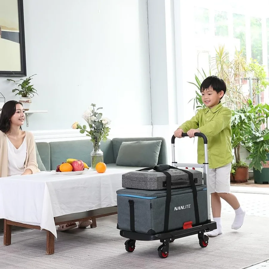 شاحنة يدوية متعددة الاستخدامات قابلة للطي مع تصميم مدمج خفيف الوزن وسهل التجميع للاستخدام العائلي، حل تخزين محمول Featuri