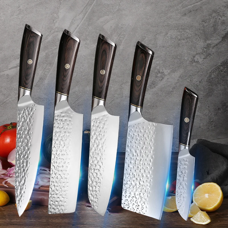 Hand Forged Boning Butcher Knife Kitchen Santoku Fish Fillet Knife Meat Fruit Cutting Cleaver Stainless Steel Chef Knife