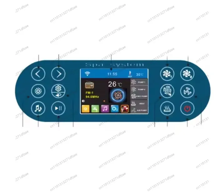 Whirlpool Touch Spa Control Panel for Bathtubs & Whirlpools Hot Tub Controller with Whirlpool Massage & Draining Accessories