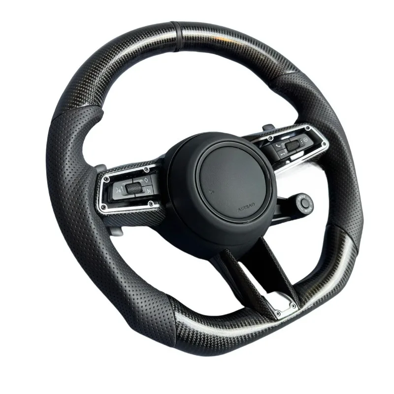 Parts for Porsche Steering Wheel Modified Carbon Fiber 911 Cayenne Boxster Macan Panamera